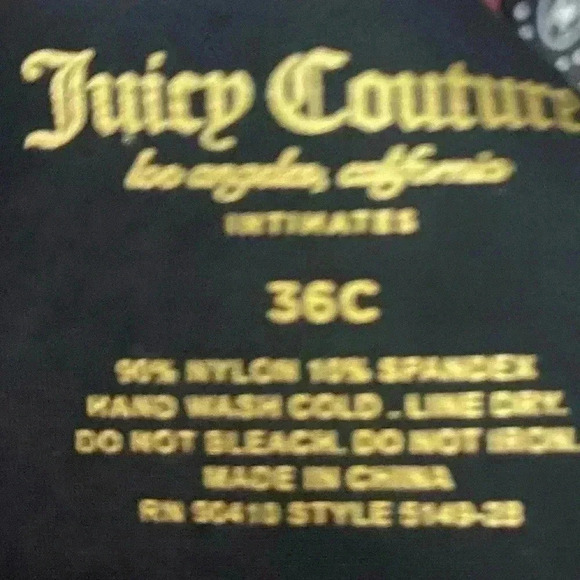 New Juicy Couture Lightly Padded Bra Size 36C - Picture 4 of 4